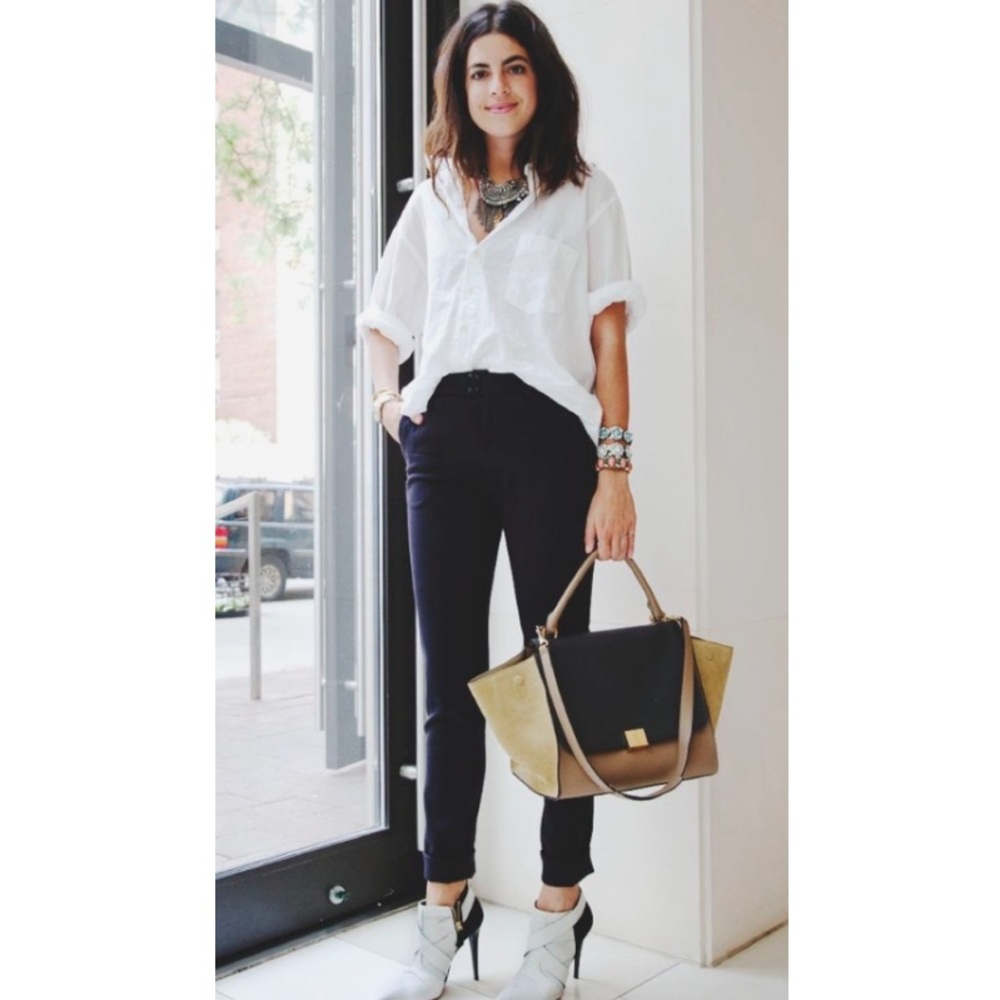 Short Sleeve White Linen Oxford